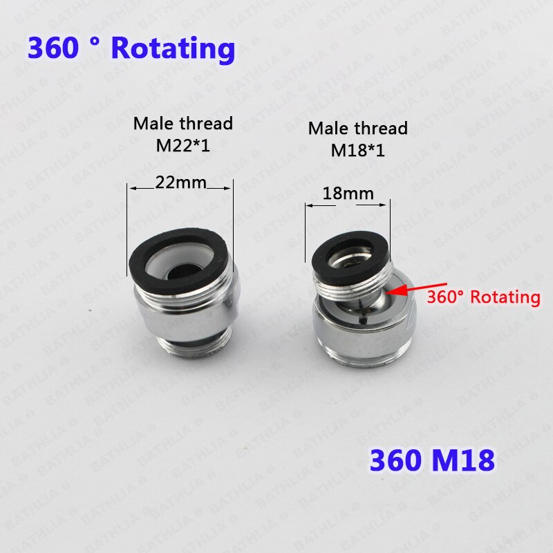 Adaptateur de robinet pivotant en laiton mâle M24 | 360 degrés adaptateur de robinet réglable, adaptateur de robinet de cuisine, taille adaptateur pivotant: 360M18