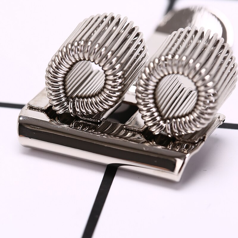 Silver Metal Pen Holder With Pocket Clip Doctors Nurse Uniform Pen Holder 2 Hole