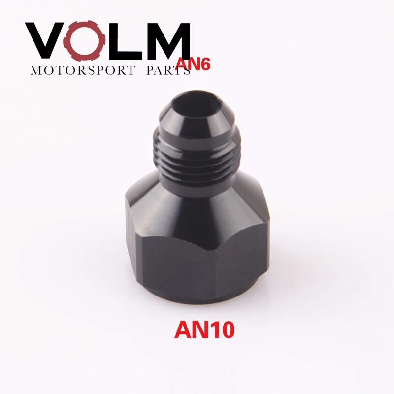 JIC UNF female to male AN reducer expander Connector Fuel Oil Gas Line Hose Fitting Adapter: an10-an6 black