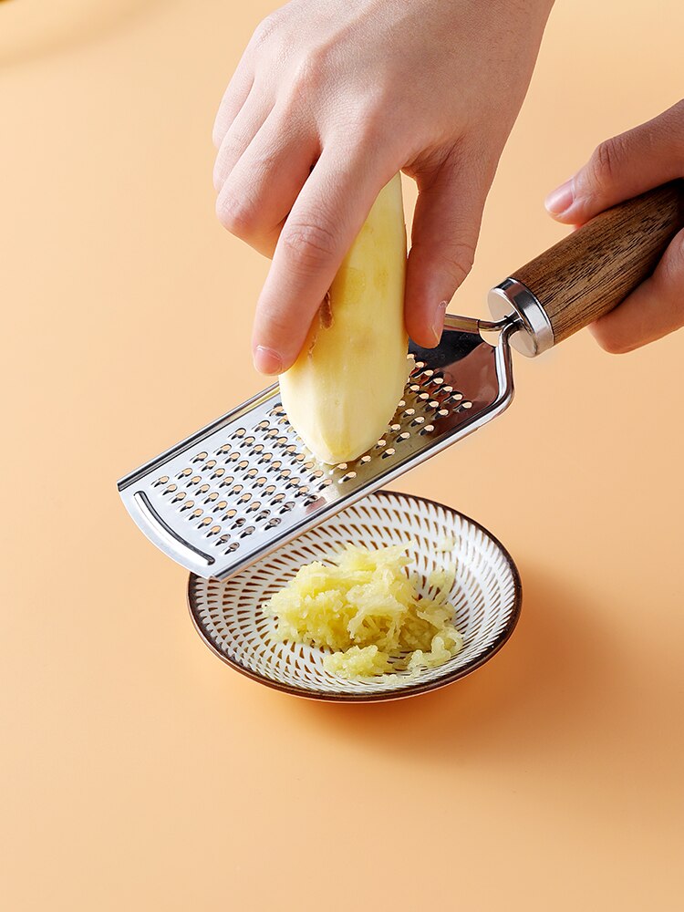 Multifunctional Kitchen Tools Grater Stainless Steel Egg Beater with Wooden Handle Potato Vegetables Fruit Peeler Gadgets Set