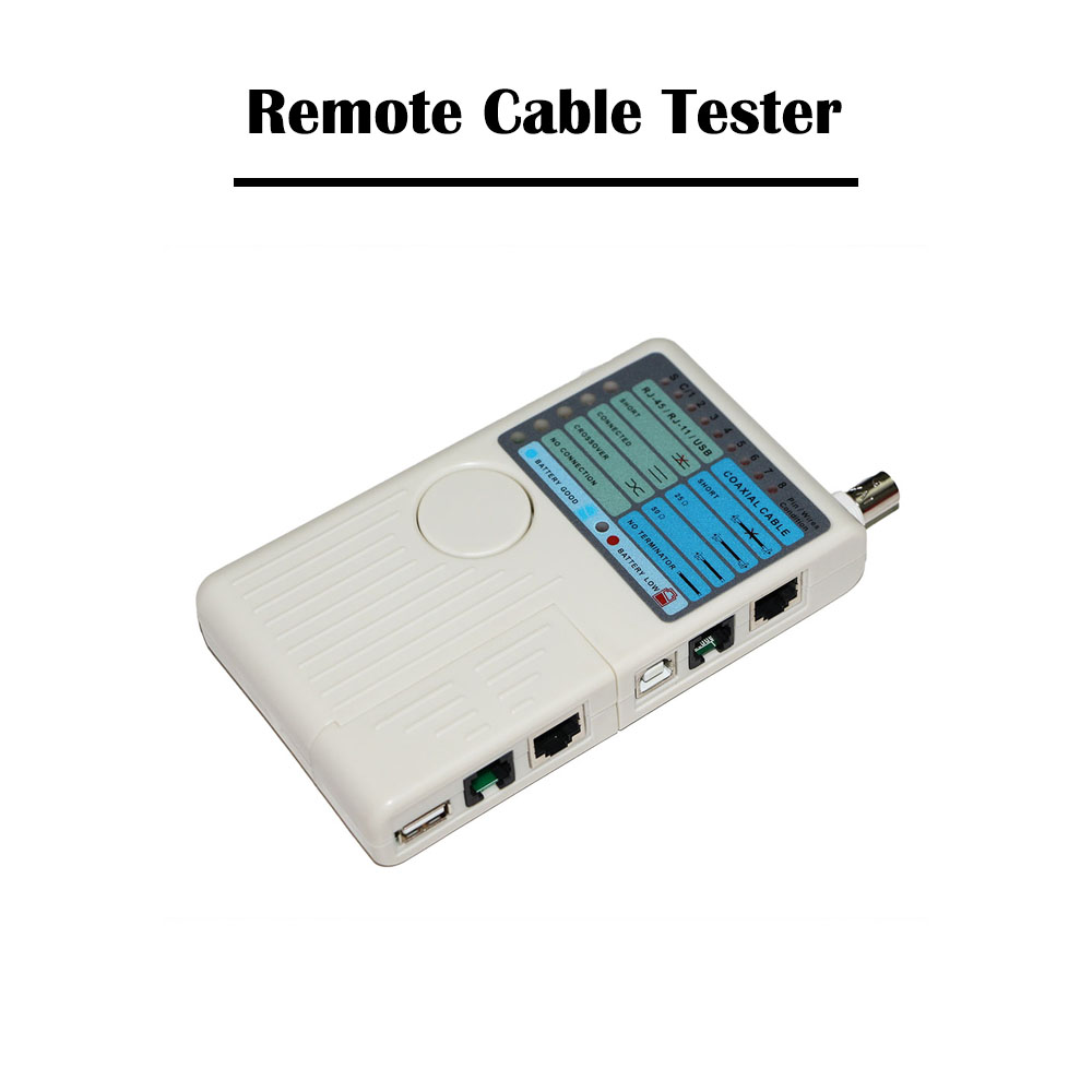 Remote Cable Tester RJ11/RJ45/USB/BNC Cable Tester Network Tool Ethernet Tester Coaxial Cable Telephone USB Cat 5e Cat 6