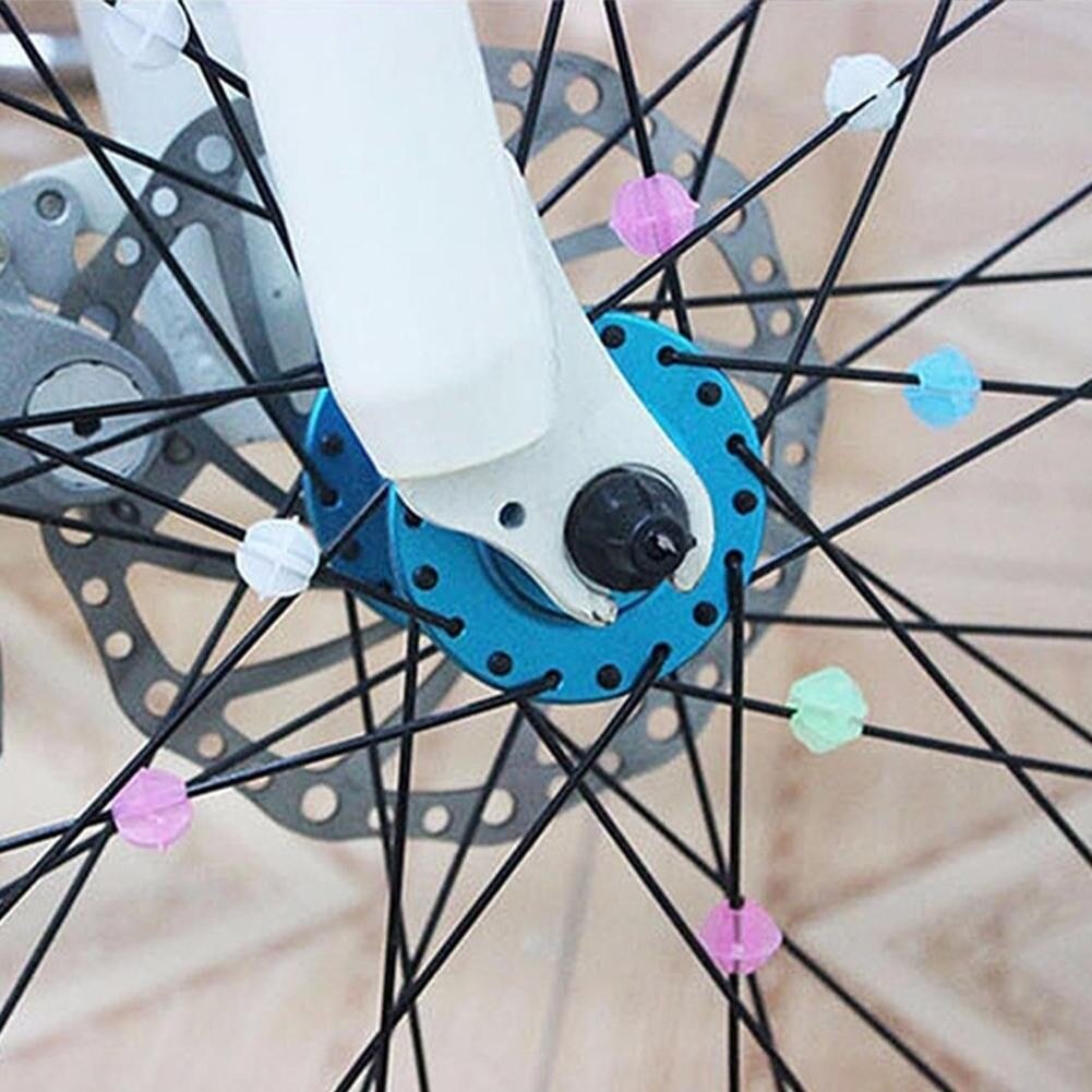 36 Stks/set Plastic Clip Spoke Bead Fiets Kralen Draad Sprak Ronde Kralen Ball Kralen Wiel Fiets Lichtgevende Spoke Decoraties P1T4