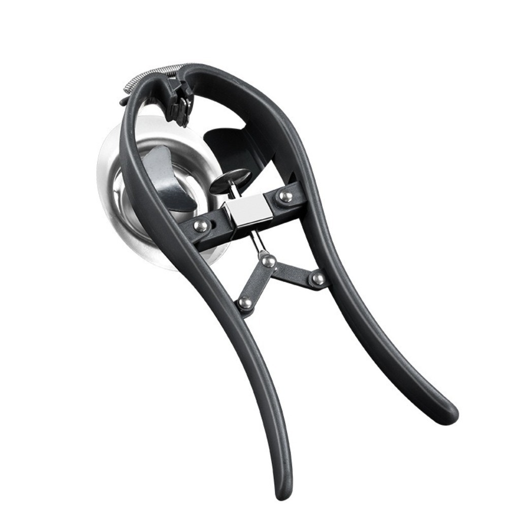 Ręczny otwieracz robić jajek 3 w 1, szybkozłączny obcinak robić jajek, łamacz robić skorupki jajka, narzędzie robić usuwania skorupki jajka ze stali nierdzewnej 304, narzędzie robić pieczenia: czarny