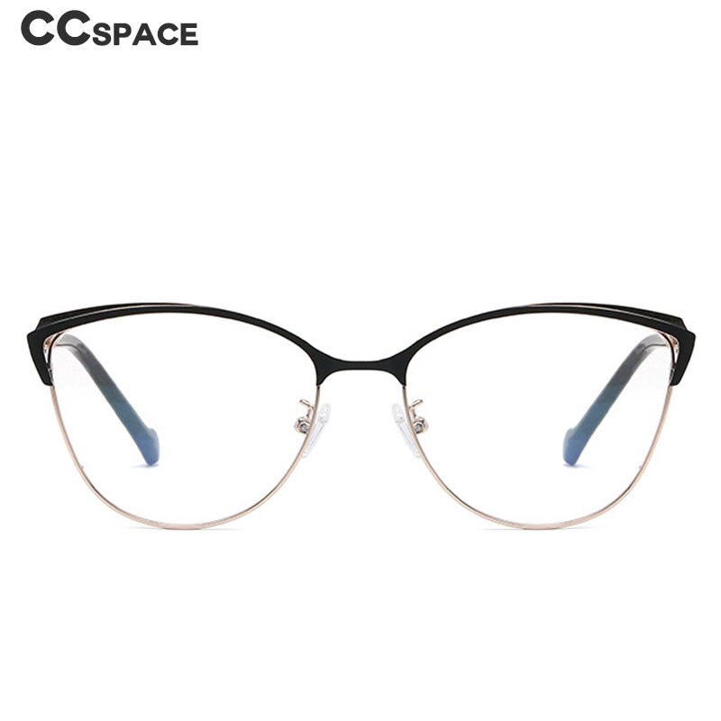 49204 Stainless Steel Eyebrow Glasses Frames Women Optical Computer Glasses