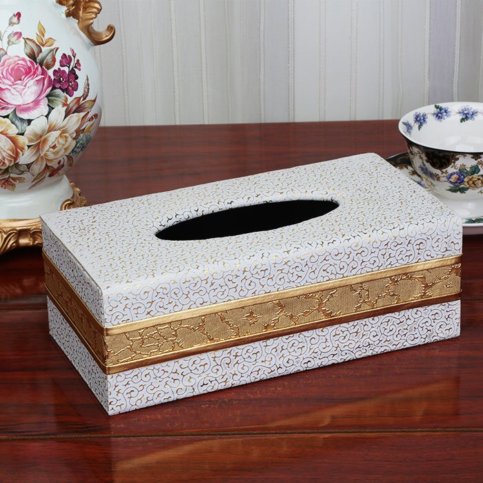 Leather Drawer Box European Style Household Tissue Box Towel Napkin Tissue Box Office Home Hotel Decorative Tissue Boxes: Large-F
