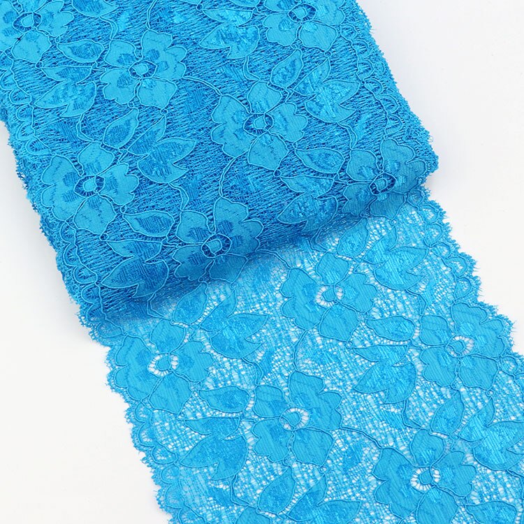 Ruban de dentelle souple à motif Floral de 16cm, fournitures d'artisanat en dentelle, robe pour vêtements dessus soutien-gorge décoration blanche, guipure dentelle: LIGHT BLUE