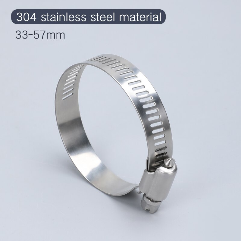 Adjustable Pipe Clamps 304 Stainless Steel for Water Pipe Plumbing Dryer Vent Hose Clamps 5PCS/lot: 33-57mm