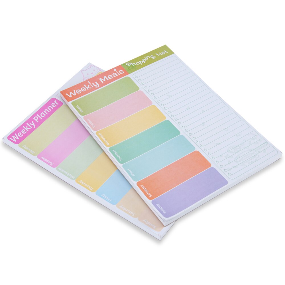 Wekelijkse Maaltijd Planning Pad, Magnetische Notepad, 7X10 Inches, elke Pagina 'S Met Traan Weg Geperforeerde Kruidenier Lijst Voor Handig Shoppi