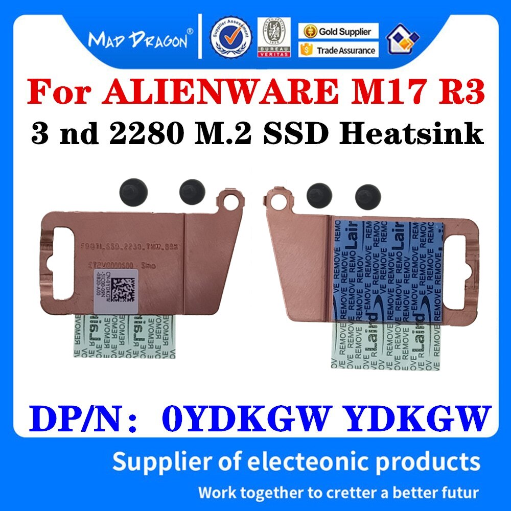 RT4G1 GK8NK 8F83M YDKGW For Dell Alienware M15 R3 M17 R3 Laptops 2280 SSD Bracket Adapter 2230 SSD SSD 3 Storage Card Heatsink: M17 R3    SSD 3