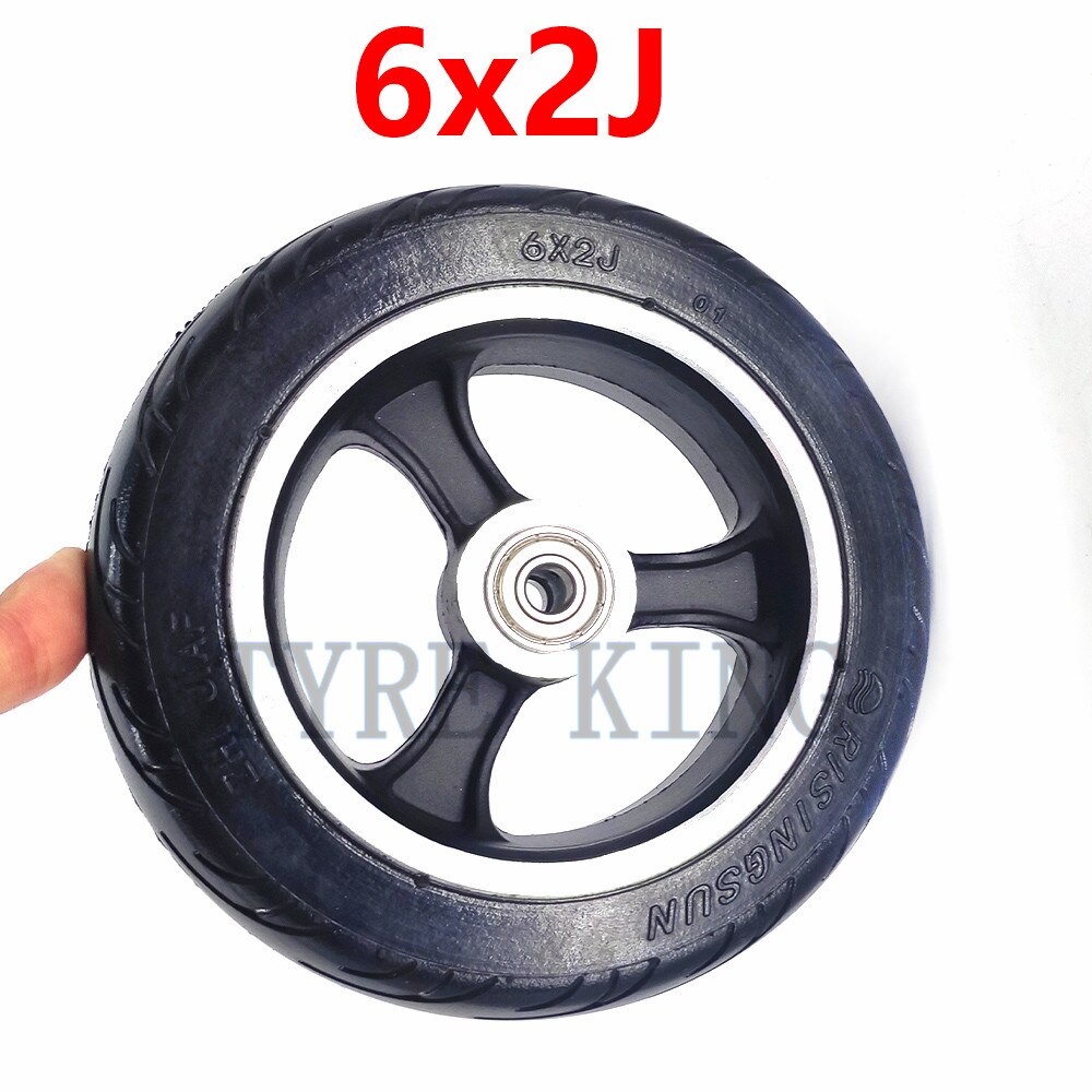 Pneu contínuo 6x2 da roda da prova de explosão 6 Polegada e aro contínuos da liga para a roda rápida f0, jackhot, scooter da fibra do carbono de nes