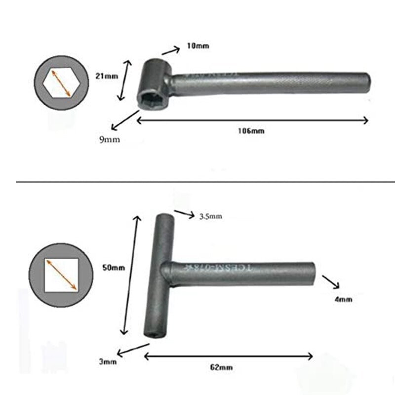 3 stk motorcykel motor ventil skrue justeringsnøgle værktøj + føler måler