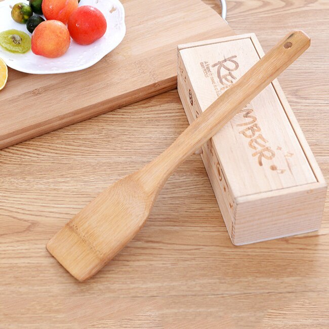 FURGERIN Bamboo Turner Kitchen Tool for Cooking Utensils turner wood spatula for non-stick pan restaurant/kitchen accessories: Default Title