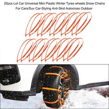 30 Pcs Car Tire Wheel Snow Chains, Emergencies Security Chains for Light Truck and SUV Tire Traction Chain Car Accessories