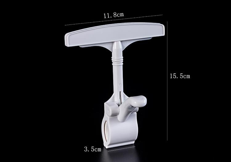 Pop Sign Clip Price Tag Display Clamp Name Card Clip Note Memo Photo Clip Shelf Talker Label Holder Black Label Clip: M3 White