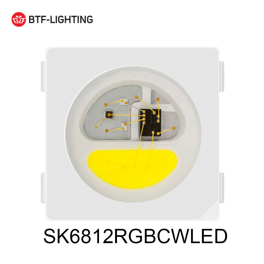 10 pcs WS2812B LED Chips SK6812 RGBW Lights Chip Individually Addressable WWA WS2811 IC SK9822 APA102 WS2813 RGB 3535 5050 DC5V: RGBCW 5050 SK6812
