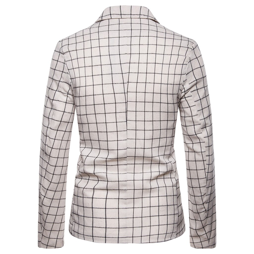 Régulier Abrigo Hombre hommes Plaid Blazer mâle Blazer costume veste affaires décontracté simple bouton Blazer pour hommes
