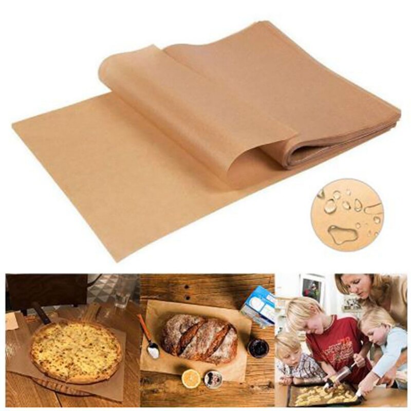 100PCS Parchment Paper Sheets Precut Unbleached Baking Baebecue Pad Paper Non-Stick Food Grade Environmental Baking Tools