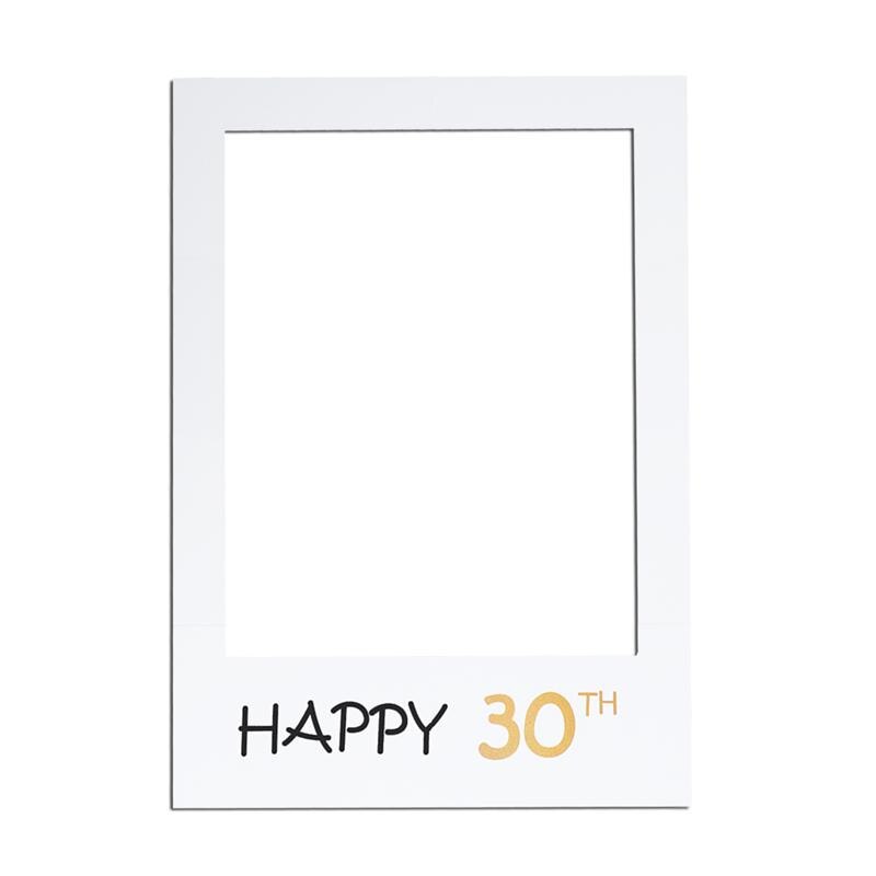 1pc grattis på födelsedagen fotoram födelsedagsbilder jubileumsutskärningar monter rekvisita fest gynnar förnödenheter dekoration: Glad 30