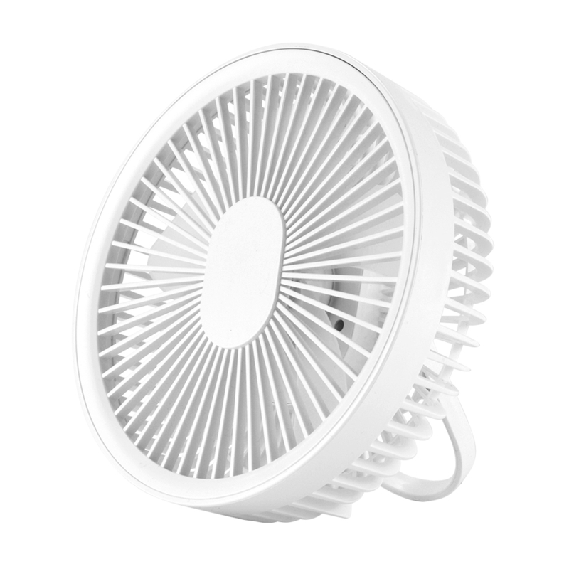 7Inch Multifunctionele Usb Bureau Ventilator Plafond Ventilator Met Led Licht En Haak 3Speed Opknoping Fan Rgb Voor Slaapkamer home Office D5QC: White