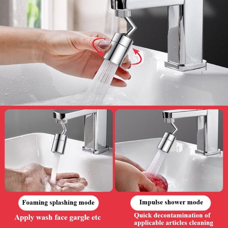 Universele Roterende Bibcocks Splash-Proof Hoofd Filter Kraan Mond Keuken Badkamer Artefact Wastafel Extension Extender Waskolf