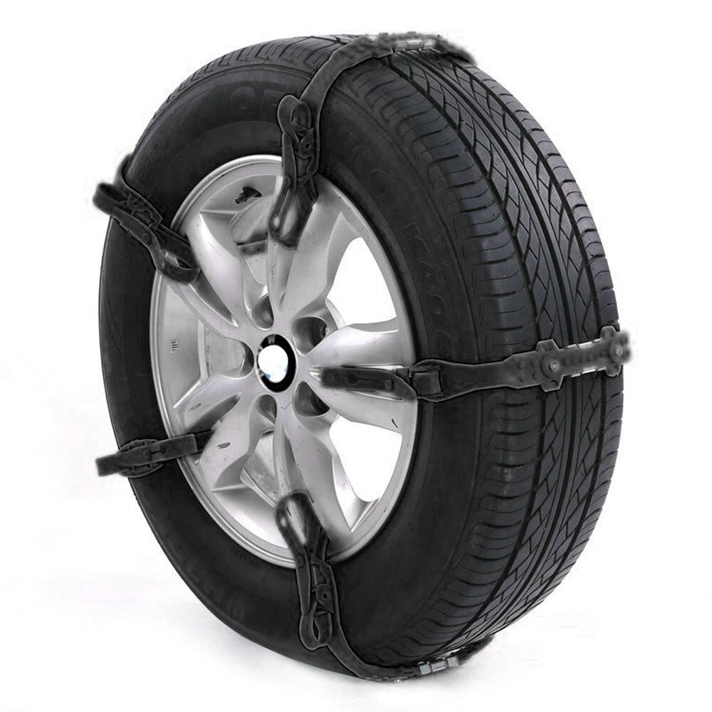 Vehemo ceinture pour pneus de neige | Noir, TPU + acier, clou, bande de pneu de neige, Installation facile, Durable, roue de sécurité, chaînes antidérapantes