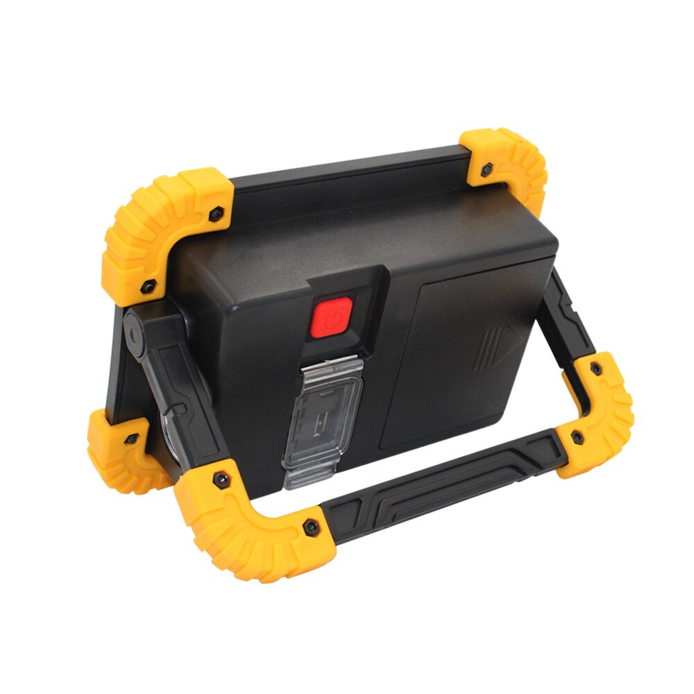 Lanterna led cob recarregável, lanterna de trabalho de acampamento 18650 w holofote grande de alto brilho, lâmpada de luz externa usb