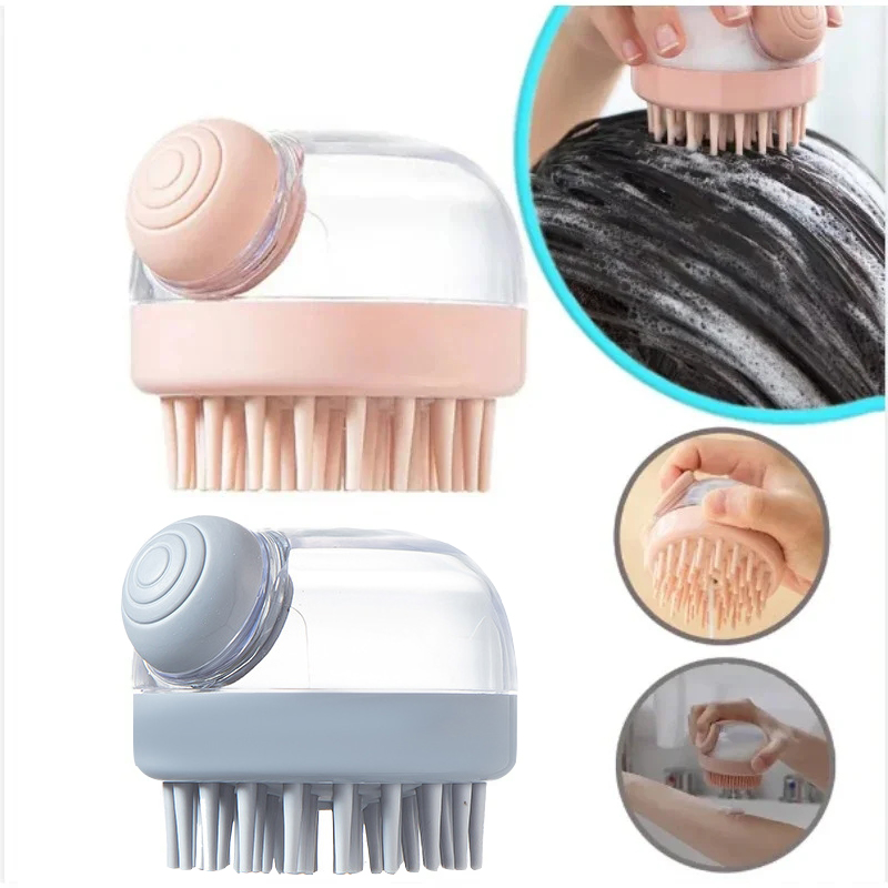 Body Scalp Massage Borstel Siliconen Shampoo Borstel Haar Wassen Kam Toevoegen Vloeibare Shampoo Borstel Siliconen Lichaam Scrubber Massage Borstel