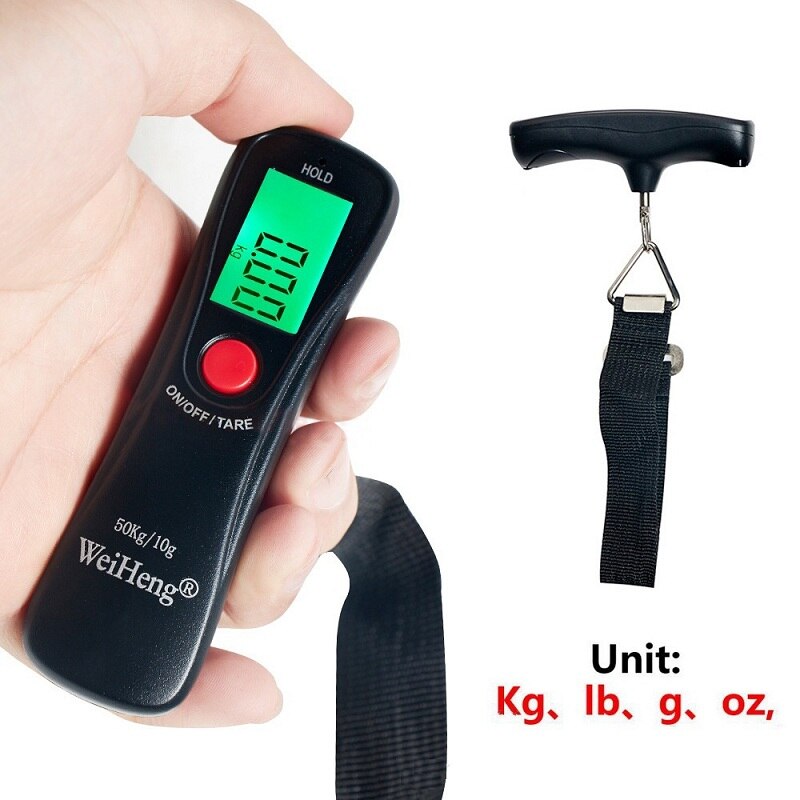 1PC LCD Backlight Portable Travel Handheld Weight Scales 10g/50kg Electronic Luggage Hook Scale Digital Hanging Scale: 5