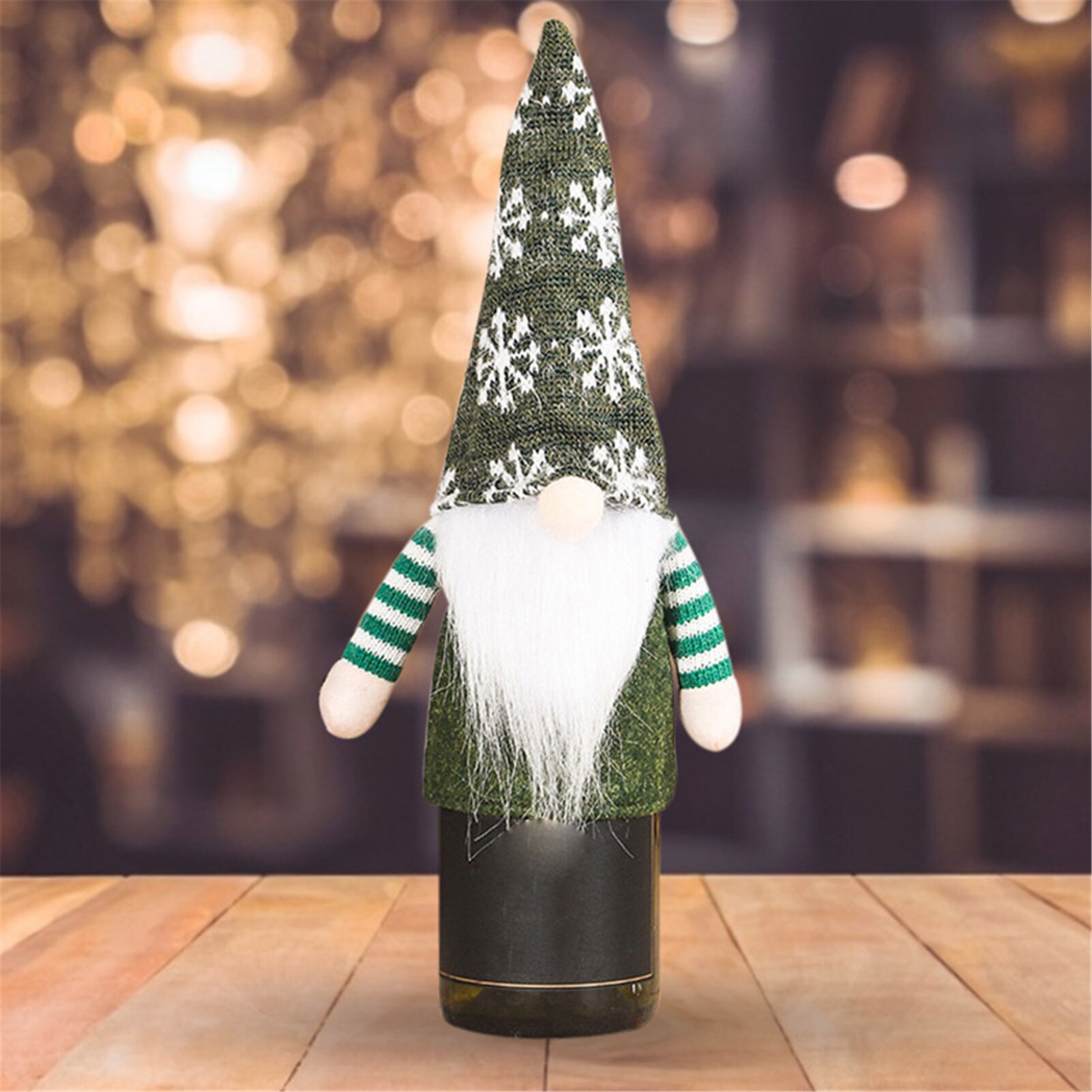 Décoration de bouteille de vin Tomte, Gnome suédoise, couverture de bouteille de vin, décoration de Table pour le dîner du nouvel an, peluche du père noël scandinave