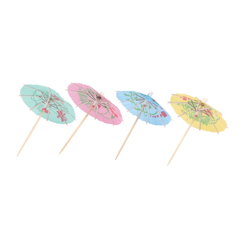 XD-100 Gemengde Papier Cocktail Paraplu Parasols Voor Party Tropische Drankjes Accessoires: Default Title