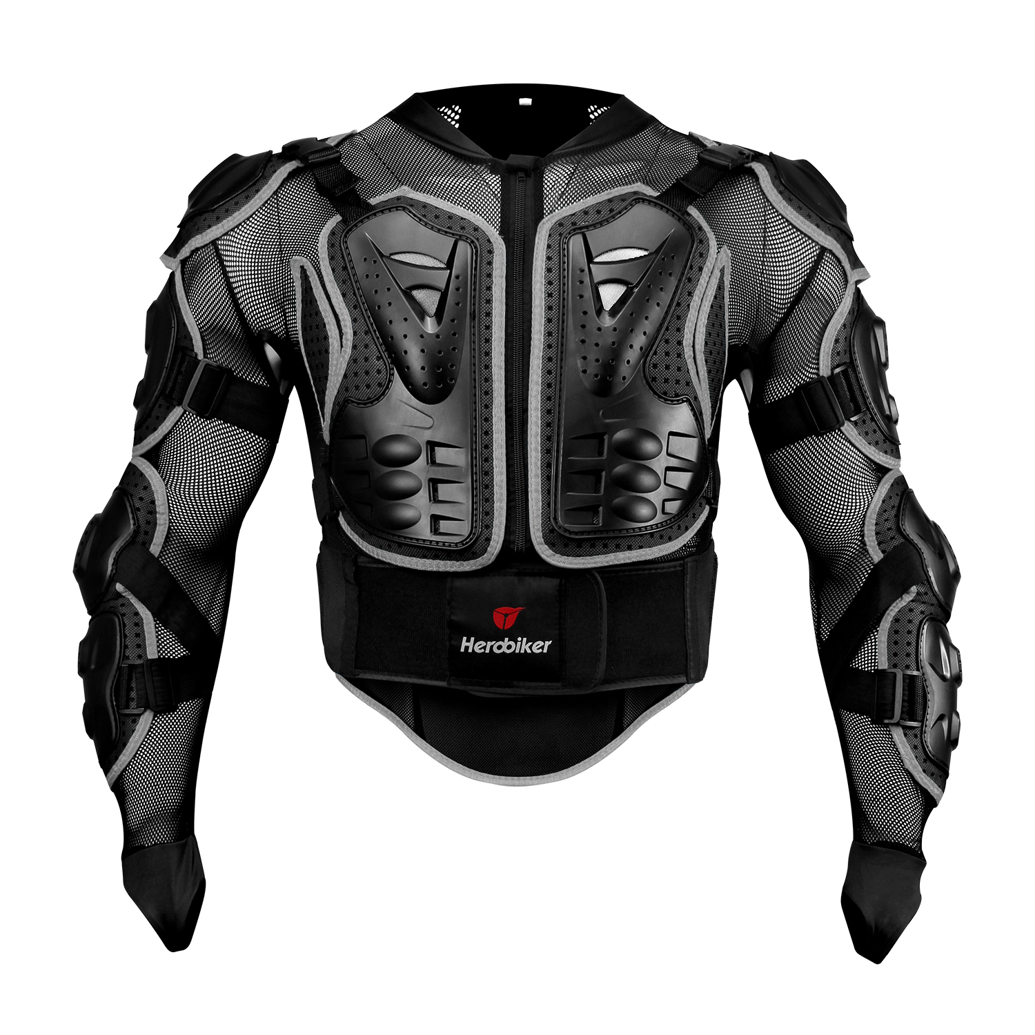 Neue Motorradjacken Herren Ganzkörperpanzer Schutzjacken Moto-Cross Enduro Rennen Moto Schutzausrügestochen Kleidung S-4XL: L / Armee Grün