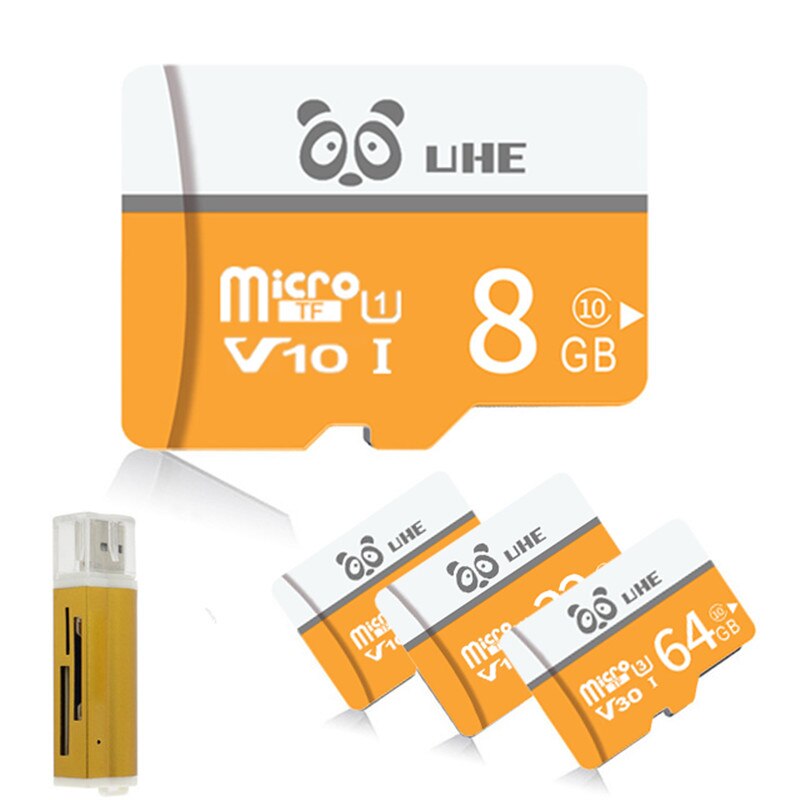 Micro sd kaart 32gb geheugenkaart 16gb 64gb c10 top usb flash 8gb 4gb tf microsd met kaartlezer
