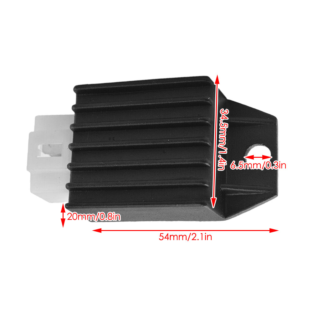4 Stift 12 V Spannungsreglergleichrichter für 50 cc 70 cc 90 cc 110 cc 125 cc 150 cc GY6 Grube Schmutz Fahrrad Motorrad Moped Rolle ATV Quad