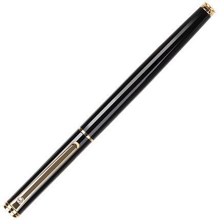 Deli S681 0.38mm Classic Business Metal Ink Fountain Pen Luxury Rose Wood School Student Writing Pen: black 1pcs