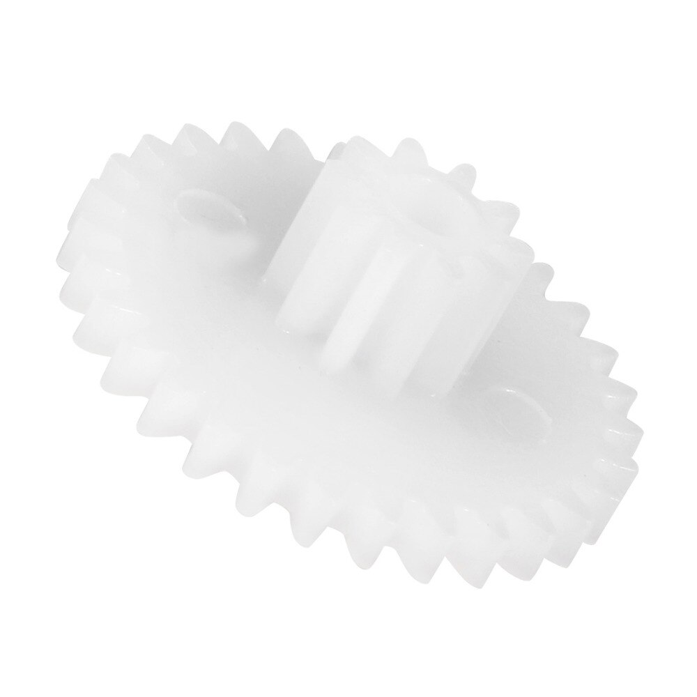 Uxcell 20 Pcs/lot 24 dents 24102B engrenage en plastique 5.7x13mm jouet accessoires 2mm diamètre du trou pour bricolage voiture Robot moteur