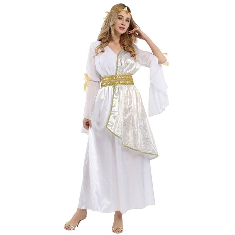 Vestido de fantasía de la de Carnaval Gras para adultos de la Reina romana de la diosa de la Atenea DE LA griego