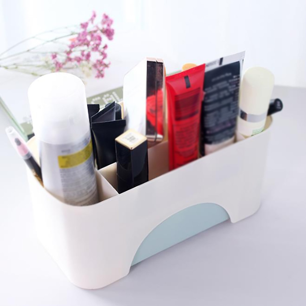 cosmetic Storage box Plastic desktop cosmetic box with small drawer multifunctional desk pink green home bathroom storage box