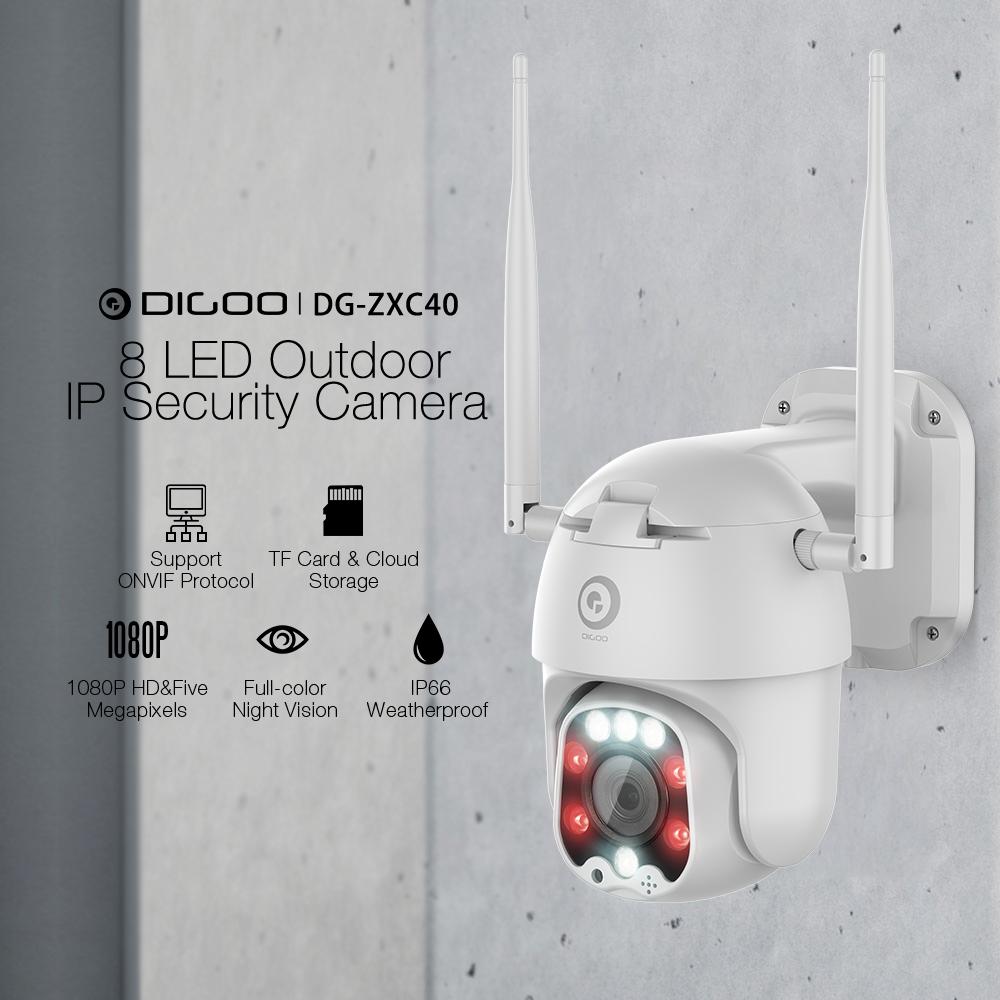 DIGOO Outdoor PTZ Wireless IP Camera Move Detection Infrared Night Vision Waterproof Surveillance RJ45/Wifi Dome CCTV Camera