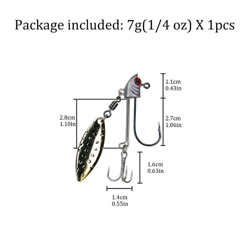 Anzuelo de pesca de plomo con púas, 1 unidad, 7g, 10g, 17g: 7g jig head