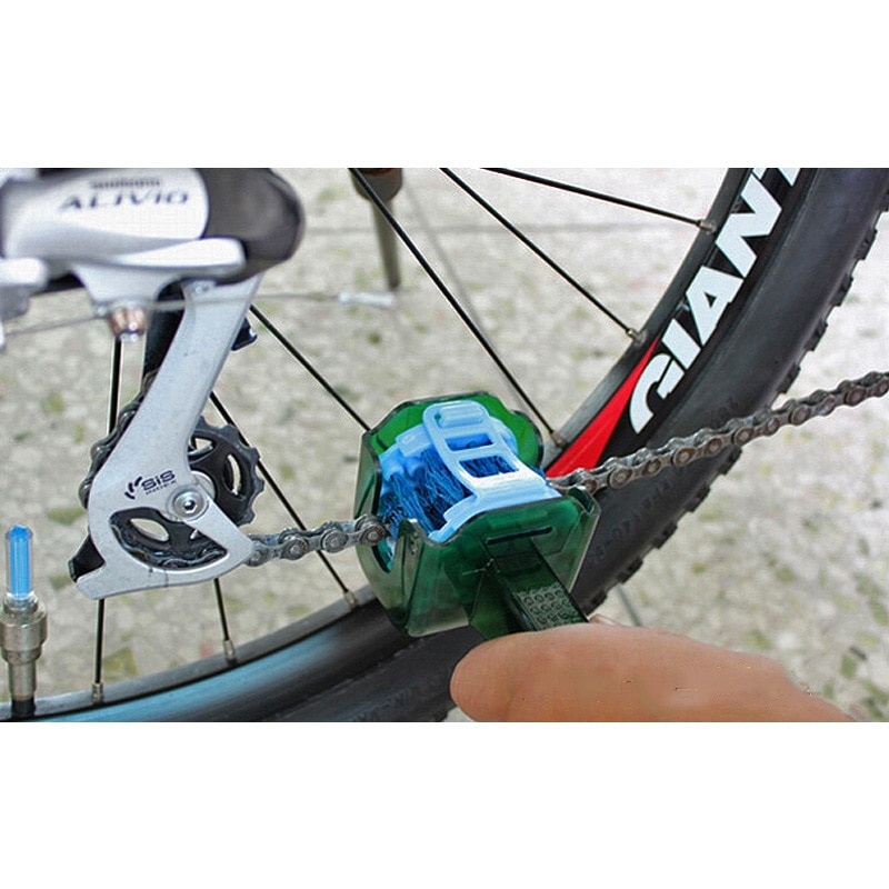 Cykel kæde renser cykel ren maskine børster skrubber vaske værktøj bjerg cykling rengøring kit udendørs sport
