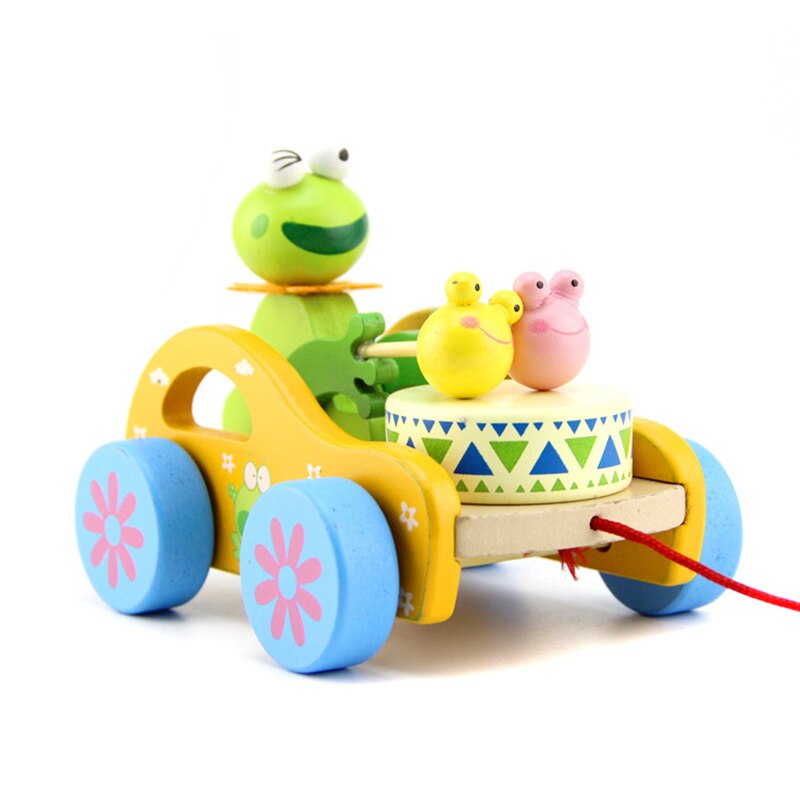 Dragging Baby Toddler Toys Baby Traction To Pull Animal Puppies Giraffe Baby Early Teaching Walker Toys Children's Drag Toys