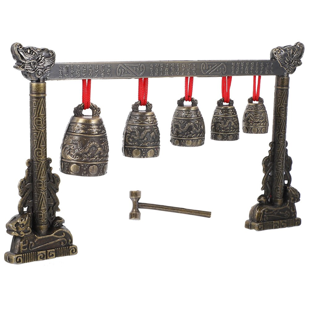 1 Set Alloy Chimes Hand Bell Musical Instrument Model Desktop Ornament