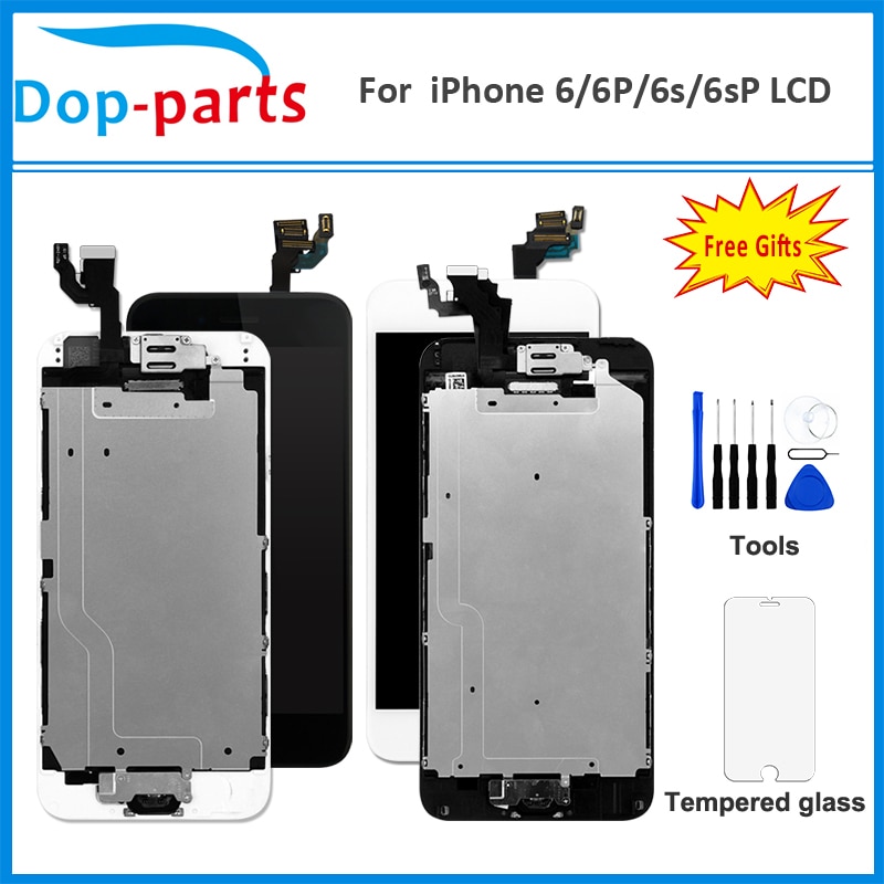 Full Set LCD Montage Für iPhone 6/6 P/6 S/6 S Plus OEM Display mit home Button Frontkamera Lautsprecher Digitzer Touchscreen