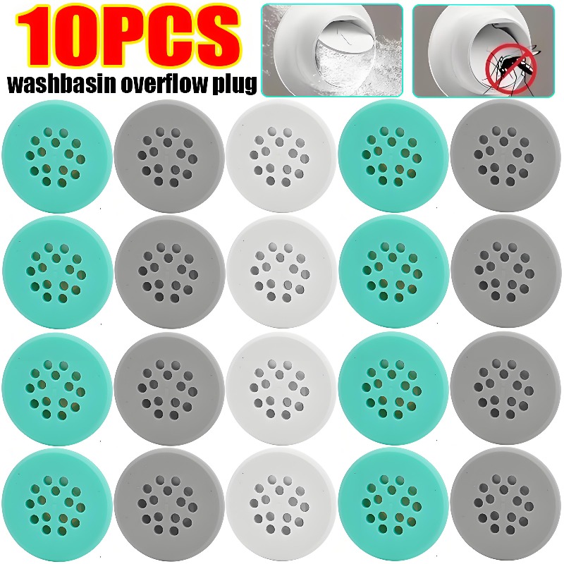 Silikonowa zatyczka robić odpływu umywalki 1/10x, okrągła osłona otworu odpływowego, szczelna, zapobiegająca nieprzyjemnym zapachom, korek robić wanny, akcesoria łazienkowe