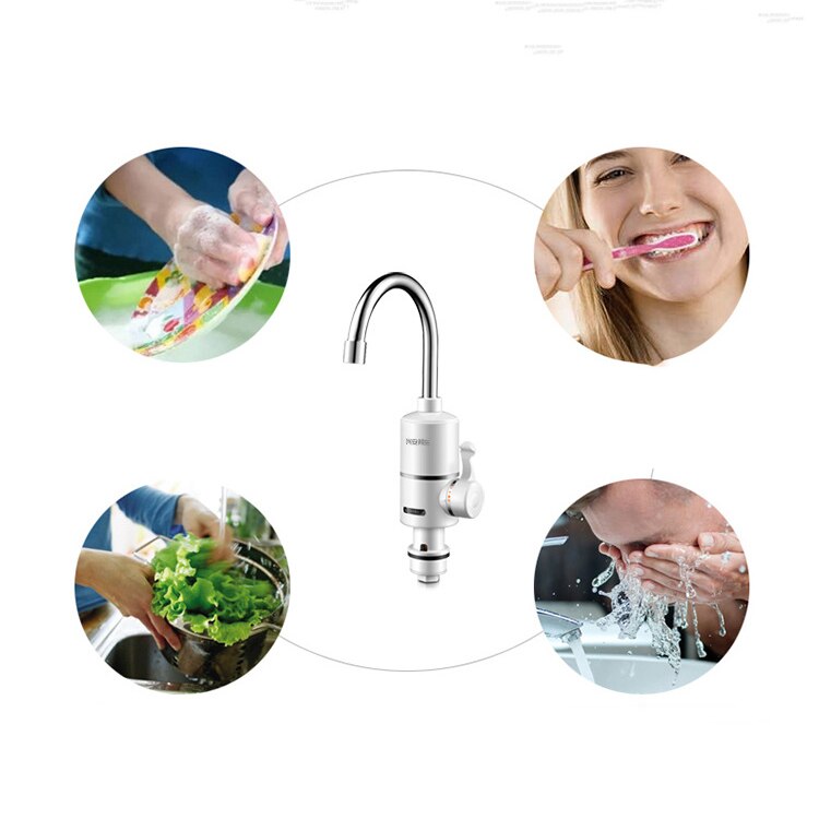 3000w Electric Kitchen Water Heater Tap Instant Cold Heating Water Faucet 3S Instantaneous Heater Faucet Tankless