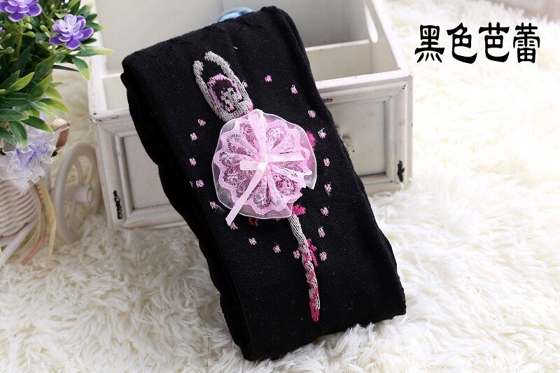 Imcute Toddler Infant Ballet Dance Stockings Tights Kids Baby Girl Cotton Warm Pantyhose Stockings Tights: Black / M