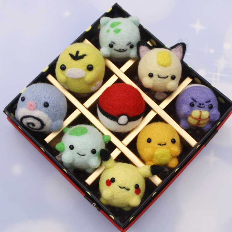 9 pcs /set Dogs Cat Cautus Wool needle felting DIY Handmade Stitch Needlework For special Material Package