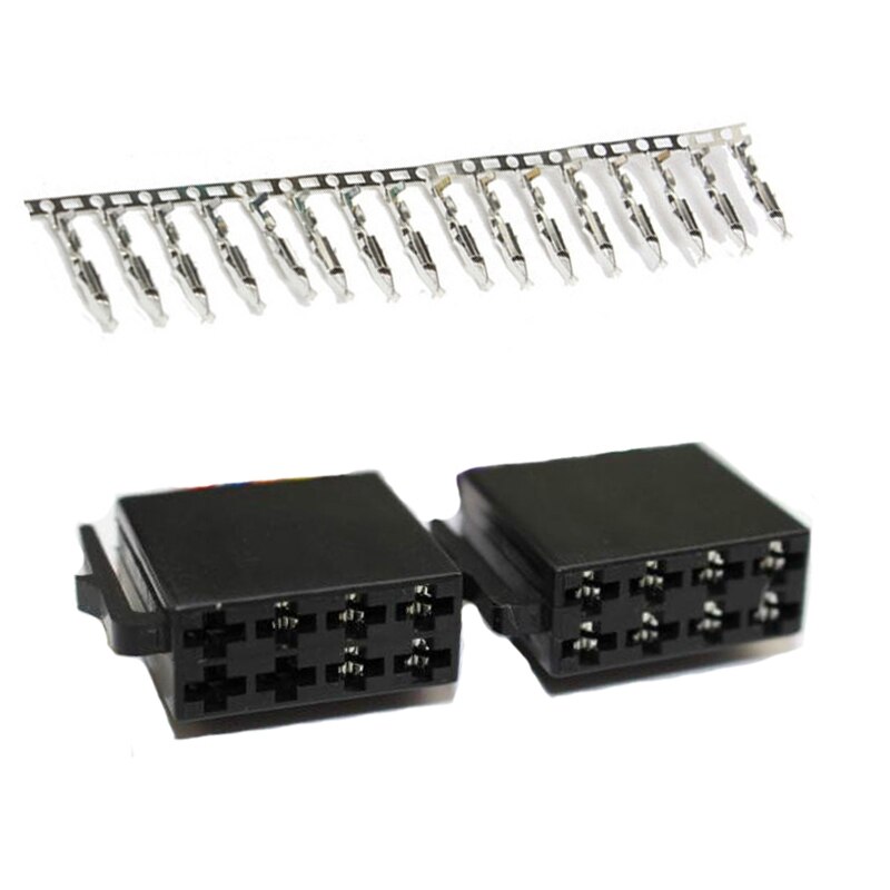 Biurlink Mini ISO 8 Pin Terminal Block Socket Connector Harness Kabel Connector ISO 8Pin Poort