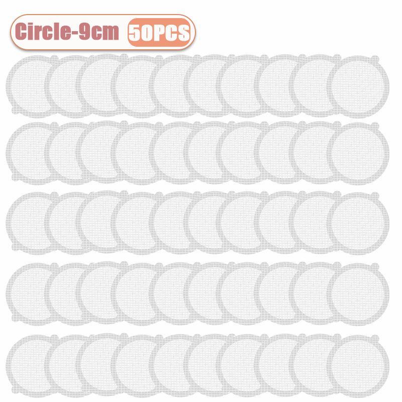 10-100 st engångsgolvbrunnsdekaler för duschavlopp, hårfångare, skydd för handfat, hårblockerare för badkarsfilter: Silver-