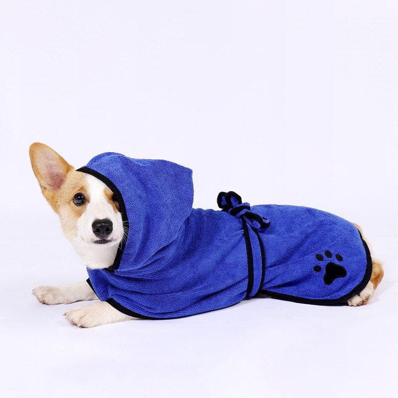 Albornoz absorbente de secado rápido para perro, toalla supercálida para perros pequeños, medianos y grandes, de microfibra, para mascotas, XS-XL